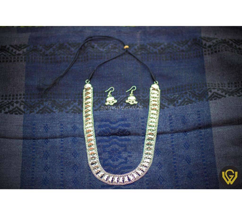 Silver Beauty Necklace with Earrings বাংলাদেশ - 736009