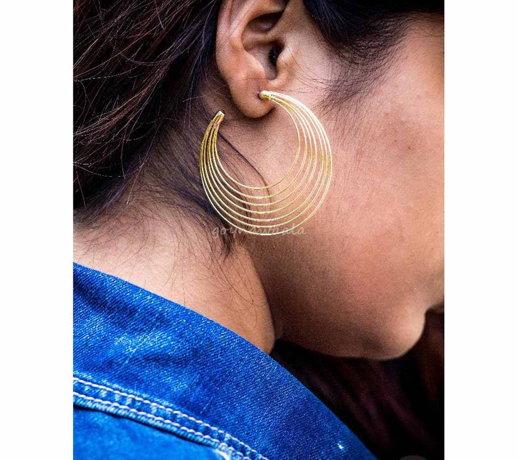 Round Shaped Golden Earrings বাংলাদেশ - 736048