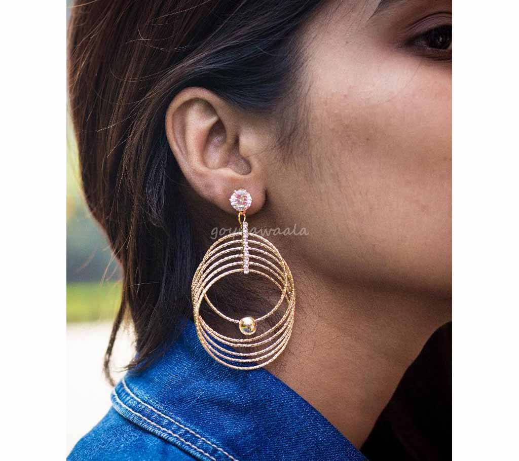 Diamond Cut Round Shaped Earrings বাংলাদেশ - 736052