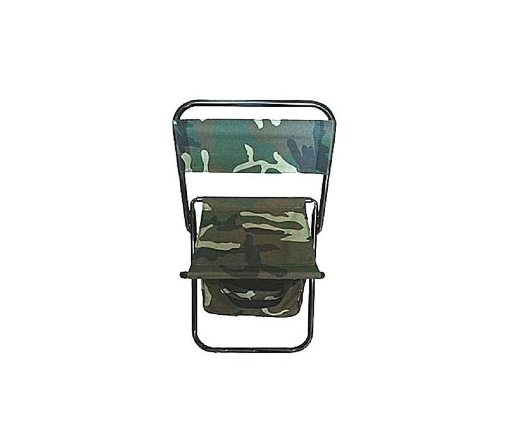 Woodland Camouflage মিলিটারি প্যাটার্ন ফোল্ডিং চেয়ার উইথ ব্যাক পাউচ - Green বাংলাদেশ - 838686
