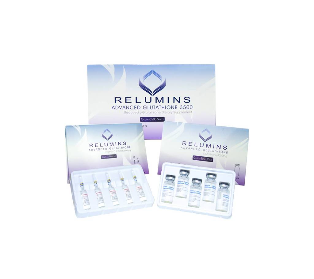 Relumins Advanced Glutathione 3500mg Set - Glutathione & Vitamin C NO BOOSTER - USA বাংলাদেশ - 897393