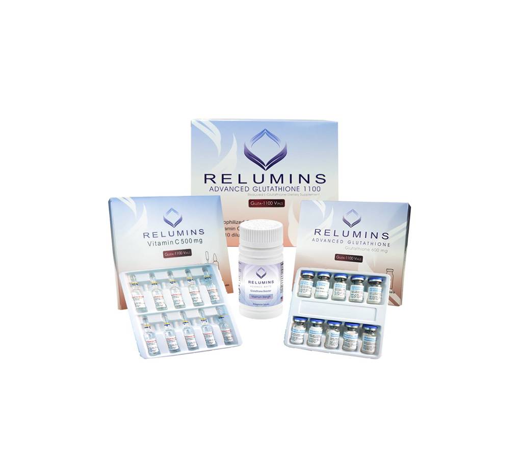 New Relumins Glutathione 1100mg with Relumin Gluta 1100 plus Booster 30 ক্যাপসুল - USA বাংলাদেশ - 897399
