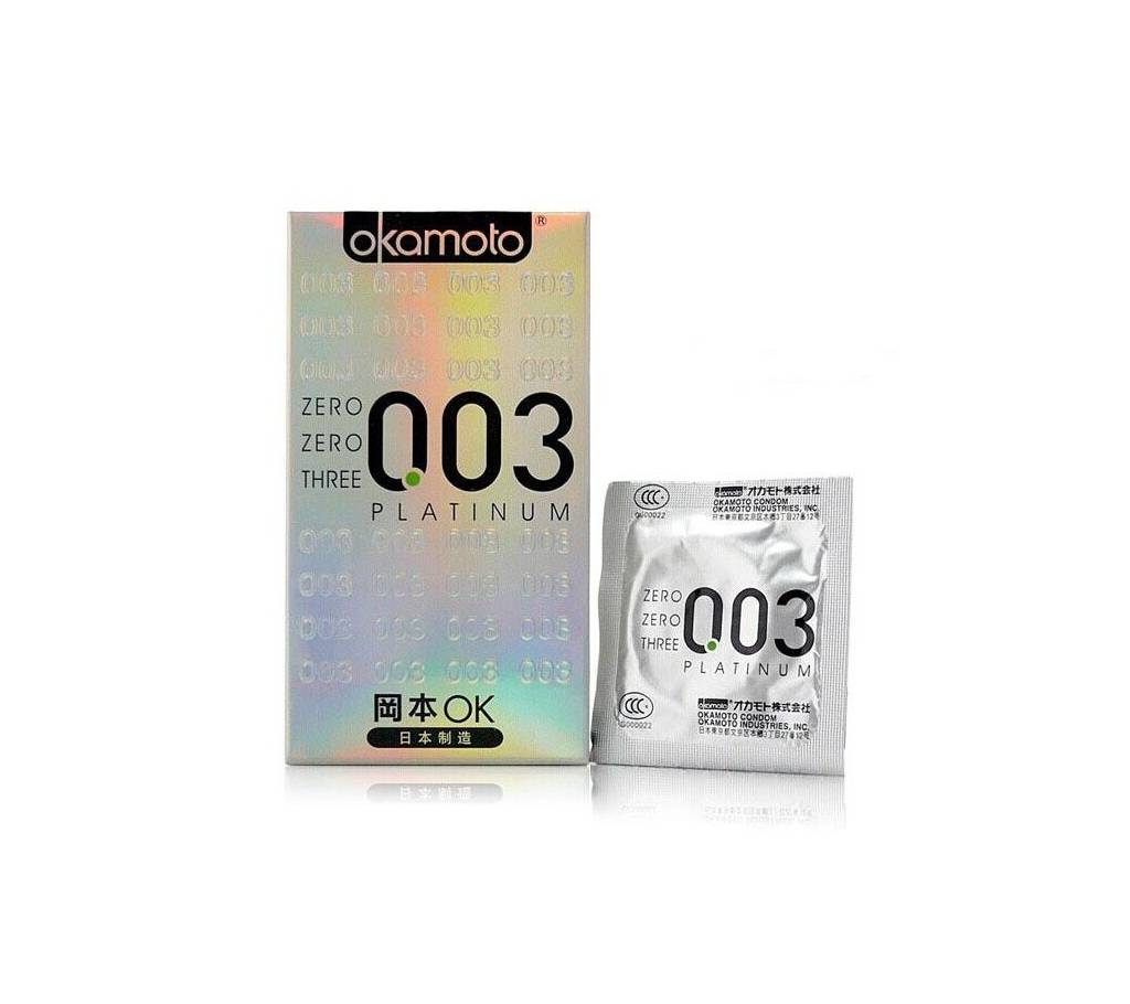 Okamoto 003 Platinum Super Ultra Thin Condoms - 10 Pieces বাংলাদেশ - 770855