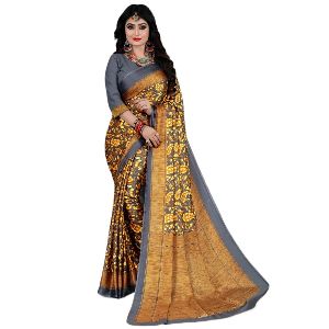 Indian Soft Katan Silk Saree with Blouse Piece
