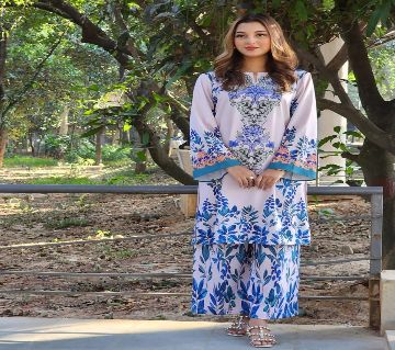 Dubai Silk Chic and Sleek Majolica Print Co Ord Set Digital 2pcs Set for Women 