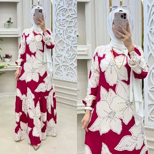 Premium Dubai Cherry Borka for Women