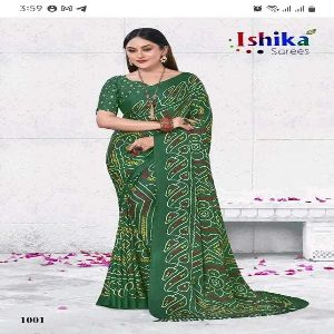 Indian Soft Georgette Saree with Blouse Piece (12 Haat Saree)
