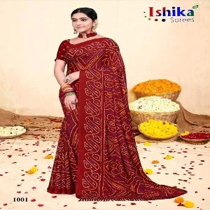 Indian Soft Georgette Saree with Blouse Piece (12 Haat Saree)