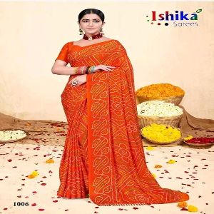 Indian Soft Georgette Saree with Blouse Piece (12 Haat Saree)