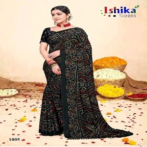 Indian Soft Georgette Saree with Blouse Piece (12 Haat Saree)