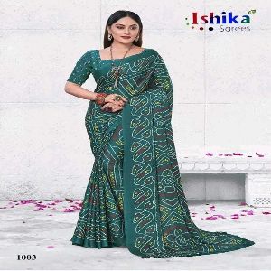Indian Soft Georgette Saree with Blouse Piece (12 Haat Saree)