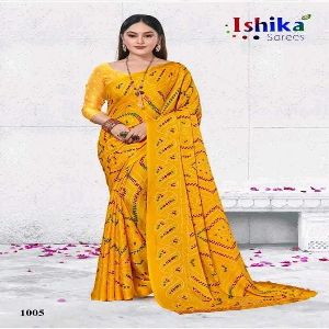 Indian Soft Georgette Saree with Blouse Piece (12 Haat Saree)