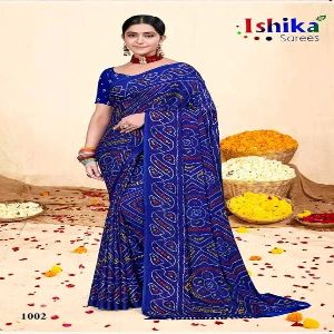 Indian Soft Georgette Saree with Blouse Piece (12 Haat Saree)