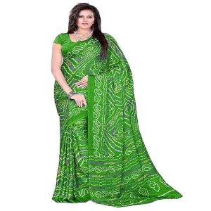Indian Soft Georgette Saree with Blouse Piece (12 Haat Saree)