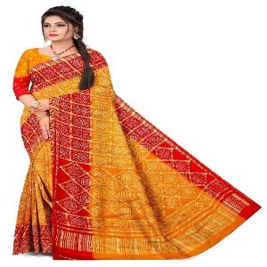 Indian Soft Risika Gorgette Saree with Blouse Piece (12 Haat Saree)w