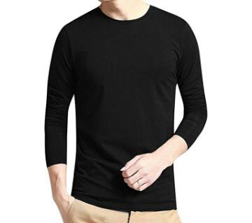 Menz Long  Sleeve Black cotton T shirt