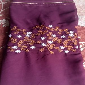 Georgette Embroidery Saree for Women