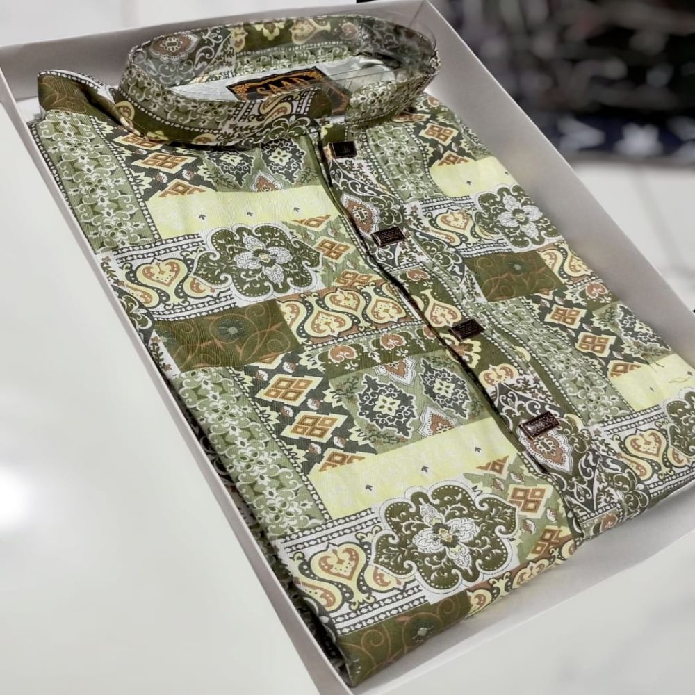 Punjabi with Chest Contrast - Soft Slub Cotton - Brand New Design for Men