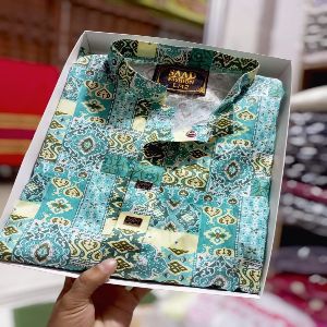 Punjabi with Chest Contrast - Soft Slub Cotton - Brand New Design for Men