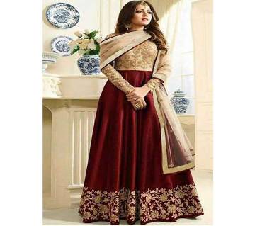 Semi Stitched indian weightless Georgette Embroidery Gown for women