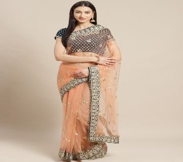 Organza Saree With Blouse Piece For Women