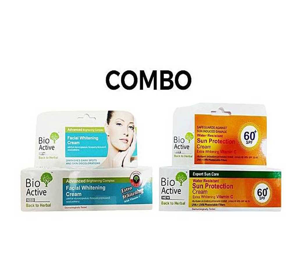 Combo of Bio-Active Facial Whitening Cream - 100g and Bio-Active Water Resistant Sun Protection Cream - 100g - Thailand বাংলাদেশ - 744993