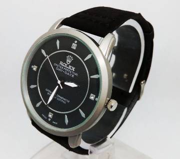 Rolex genuine leather watch for men