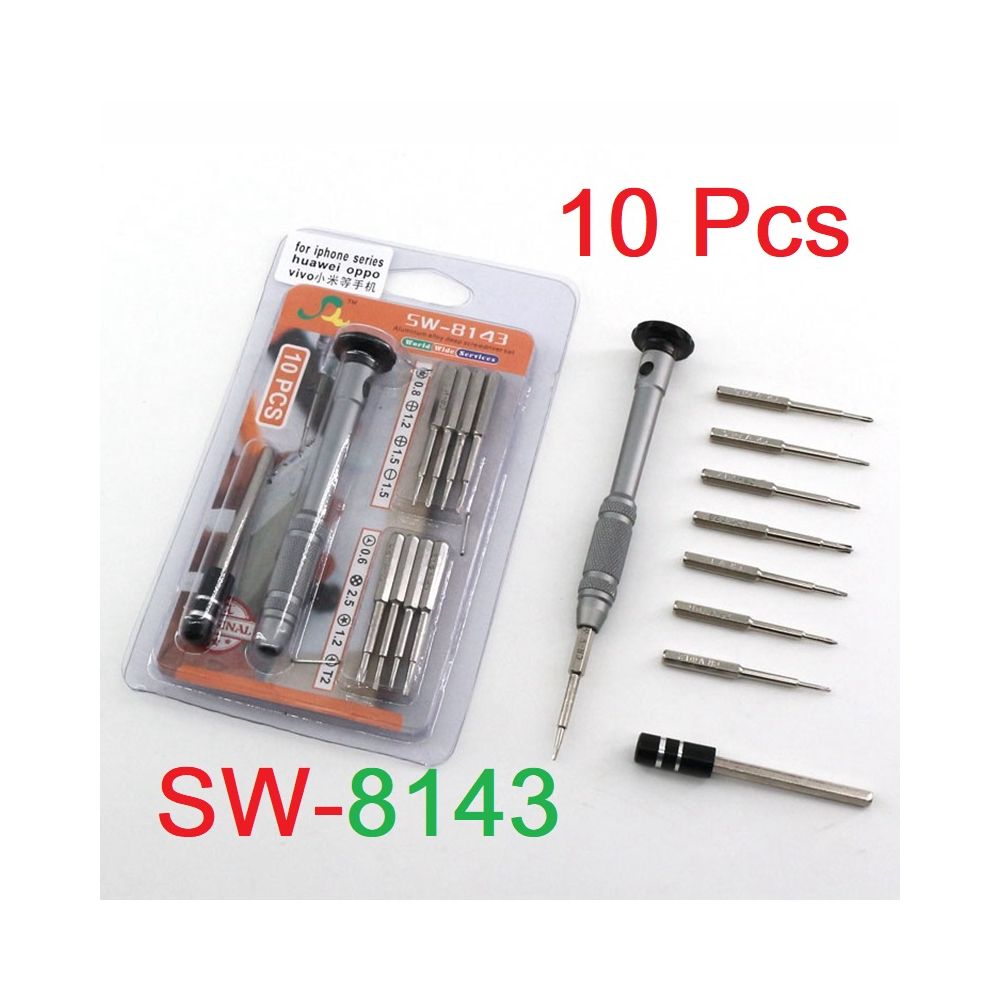 Precision Screwdriver Set 10 in 1 Repair Tool Kit With Magnetic Steel Bits Precision Aluminum Handle and Steel Long Shaft Repair Precision Screwdriver