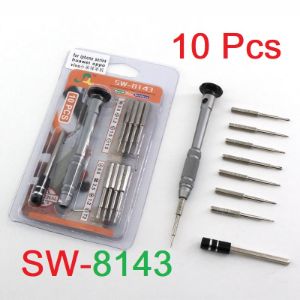 Precision Screwdriver Set 10 in 1 Repair Tool Kit With Magnetic Steel Bits Precision Aluminum Handle and Steel Long Shaft Repair Precision Screwdriver