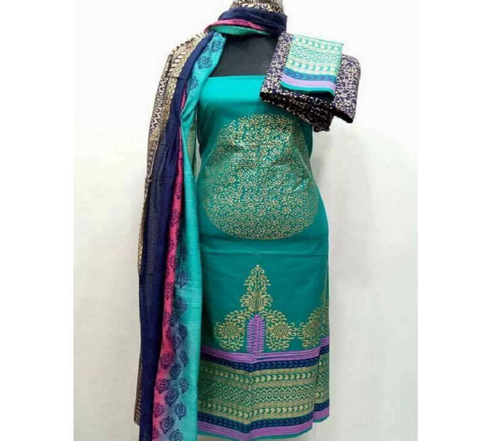 Unstitched Cotton Three Piece Dress - Copy বাংলাদেশ - 744413