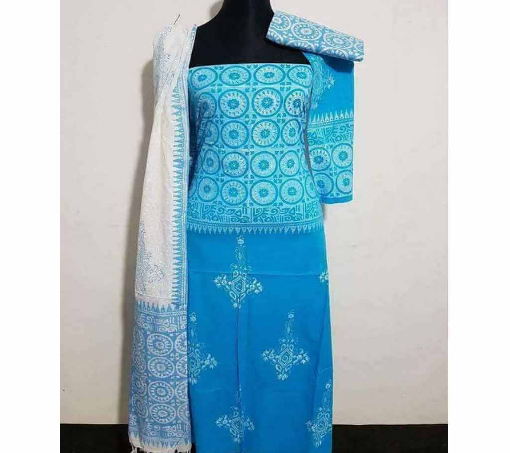 Unstitched Cotton Three Piece Dress - Copy বাংলাদেশ - 744455