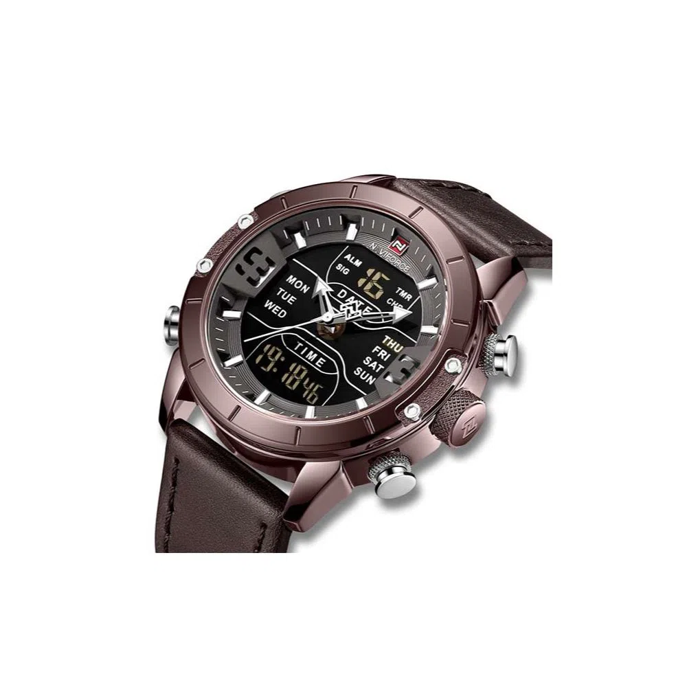 Naviforce NF9153L Watch Men Top Brand Army Military Mens Wristwatch Waterproof Digital Quartz Sports Watches