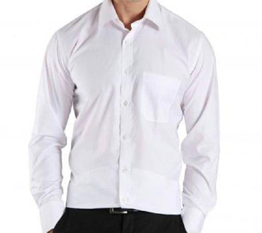Full Sleeve Casual White Shirt for Man বাংলাদেশ - 961211
