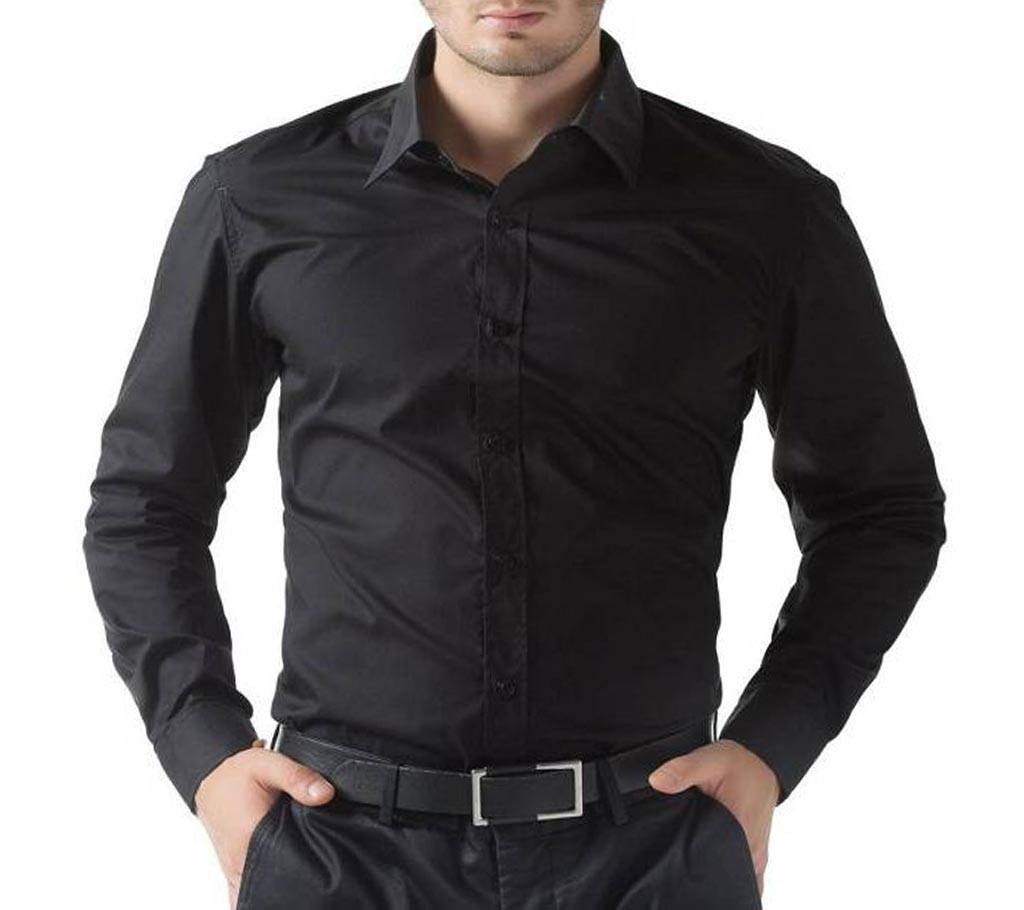 Full Sleeve Black Shirt for Man বাংলাদেশ - 961226