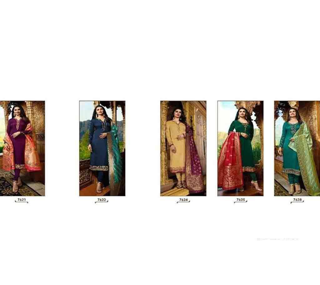 5 সেট Vinay Fashion Banaras Vol-2 আনস্টিচড থ্রি পিস - কপি বাংলাদেশ - 979938