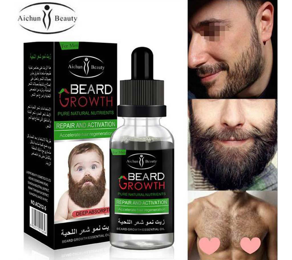 Aichun Beauty Beard Growth Essential Oil 30ml - Thailand বাংলাদেশ - 809827