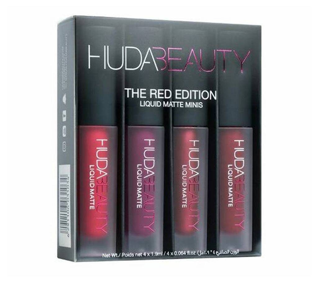 Huda Beauty লিপস্টিক - Red Edition-4pcs-China বাংলাদেশ - 1073033