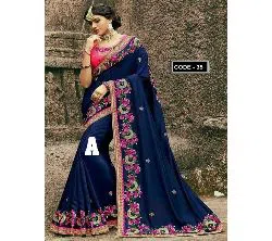 Indian Waitless Georgette Replica  Sharee With Blouse PI