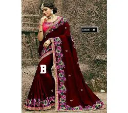 Indian Witless Georgette Replica  Sharee With Blouse Pcs