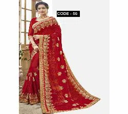 Indian Waitless Georgette Replica  Sharee With Blouse Pcs-9