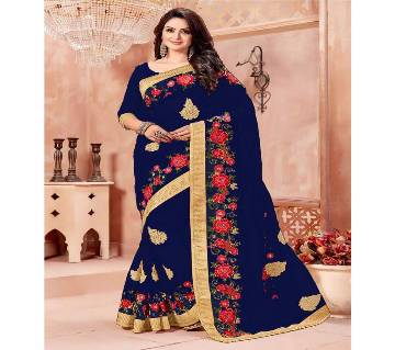 Indian Soft Georgette Embroidery Sharee (Replica)