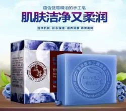 BIOAQUA Natural Blueberry Essential Oil Handmade Soap Whitening Skin 100gm China 