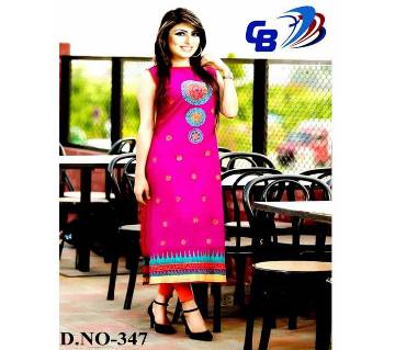 Block Print Semi stitched Cotton Three Pcs (Copy)