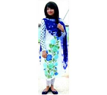 Block Print Semi stitched Cotton Three Pcs (Copy)