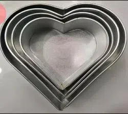 Cake mold 4pis set/Aluminium heart shape cake mold