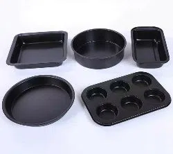 Cake Mold/Non Stick Mold set/Round Cake Tin,Bread Loaf Pan,Muffin Mould Baking Equipment Cake Pastry Moulds 5 pieces