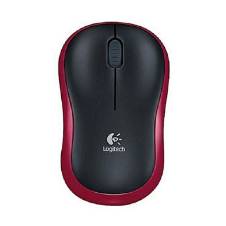Logitech Wireless Mouse M185 Red and Black