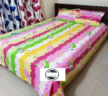 Cotton Double Bed Sheet with 2 Pillow Cover