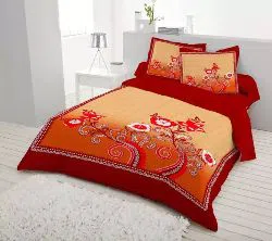 Double Size Bed Sheet Pillow Cover