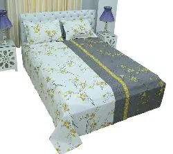 Double Size Cotton Bed Sheet & Pillow Cover